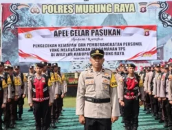 Kapolres Mura Pimpin Apel Gelar Pasukan Pengamanan TPS Pemilu 2024