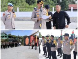 104 Personel Polres Murung Raya Amankan Rapat Pleno Terbuka Di Gedung DAD