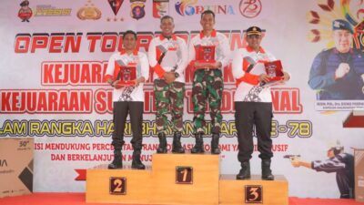 Toreh Prestasi Gemilang Dandim 1013 Muara Teweh Juara Open Turnamen Kejuaraan Menembak HUT Bhayangkara ke-78