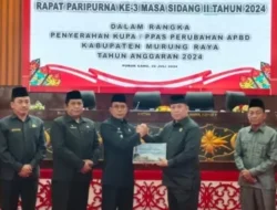 DPRD Murung Raya Terima Rancangan KUA PPAS APBD Tahun Anggaran 2024