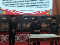 DPRD Murung Raya Tanda Tangani Persetujuan Bersama RPJPD 2025-2045