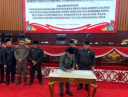 DPRD Mura Setujui Raperda Perubahan APBD TA 2024 Menjadi Perda