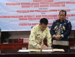 Pj Bupati Mura Tanda Tangani MoU Terkait Pemanfaatan Layanan Perbankan