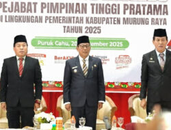 Bupati Heriyus Lantik 14 Pejabat Pimpinan Tinggi Pratama di Lingkungan Pemkab Murung Raya