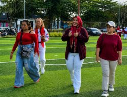 Senam Zumba Party Semarak HUT RI ke-81, Dina Maulidah Ajak Kaum Perempuan Mura Gaungkan Gaya Hidup Sehat